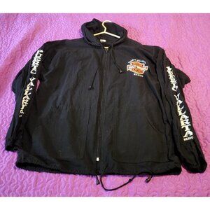Puerto Vallarta Mexico Jacket Mens XL Black Harley Zip Hoodie Biker Motorcycle